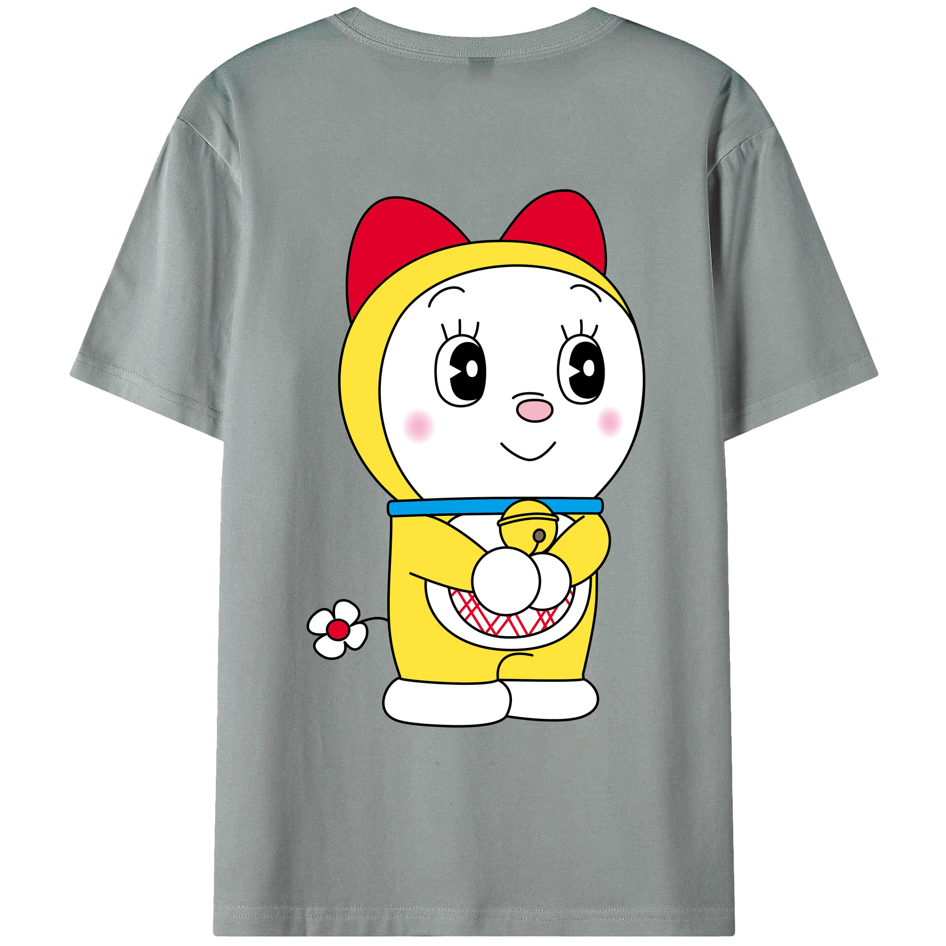 （画像用） ドラえもん ドラミ Doraemon Dorami 綿100％ メンズ半袖Tシャツ（バックプリント） 通気性